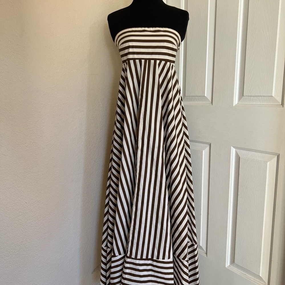 Petal & Pup Black and White Strapless Sundress